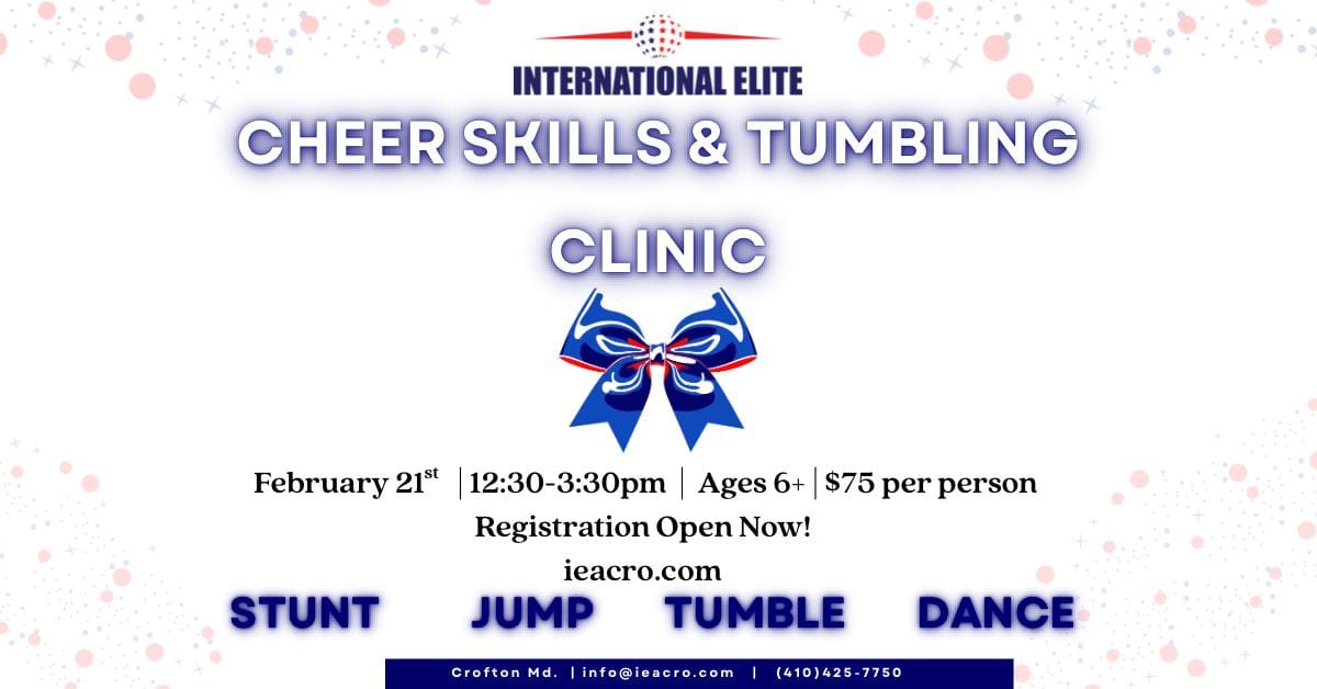 Cheer Skills & Tumbling Clinic – Registration Open!
