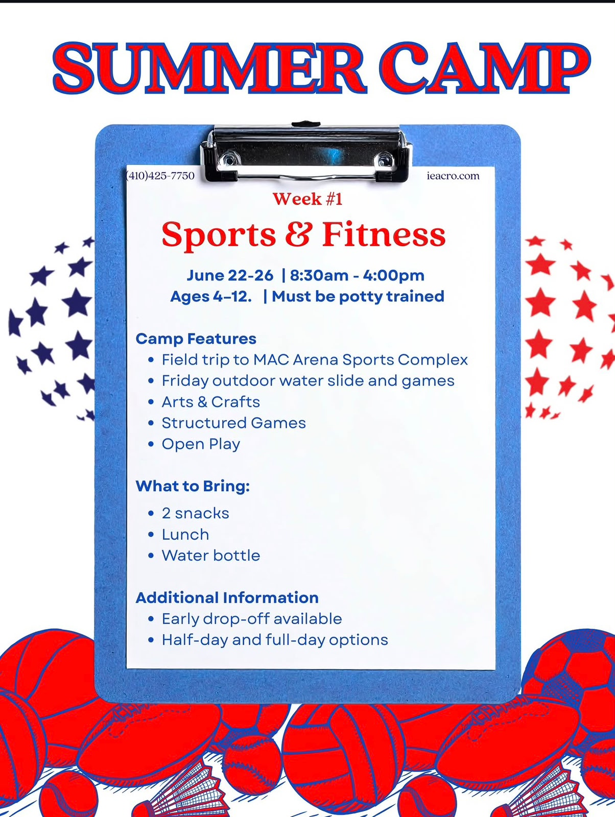 Week 1 of Summer Camp Sports & Fitness